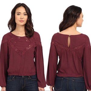 Free people Geometry Lesson peasant blouse Top